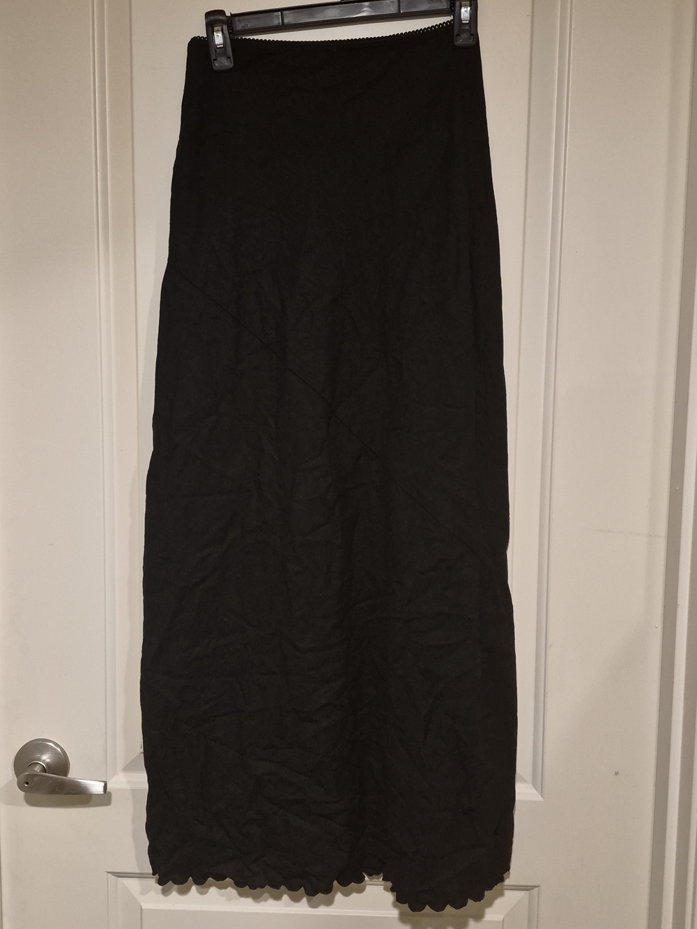 Treasure & Bond "Practical Magic" Black Maxi Skirt with Scalloped Hem Xxs